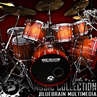 3D Model of Game-ready low polygon drum kit - beautiful, accurate and ready to rock. - 3D Render 2